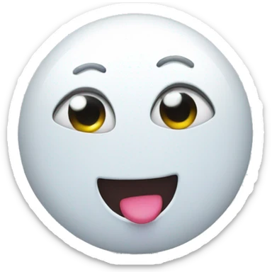 pill with flirty face sticker