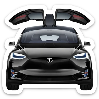 Tesla Model X - Tesla (Model Year: 2022) (Iconic colour: Black) sticker