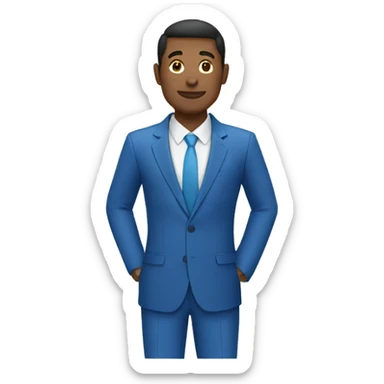 man wear blue suit sticker