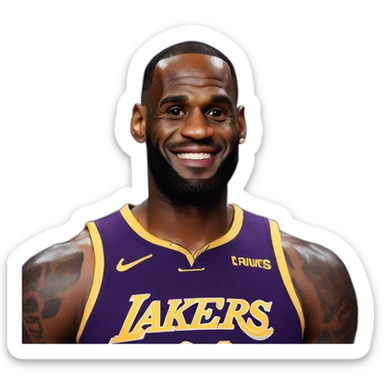 Lebron james lakers sticker