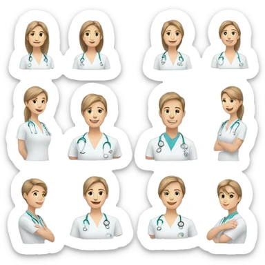 3 physiotherapists sticker