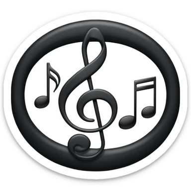 music notes appearing on a staff sticker