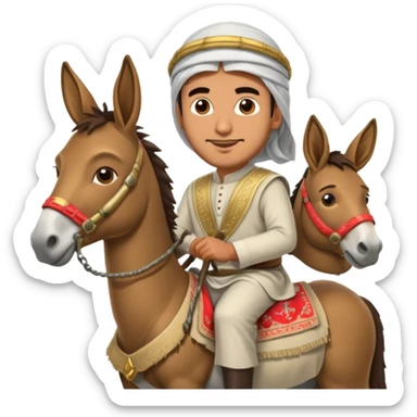 фото араб на осле а за ним сидит охранник sticker