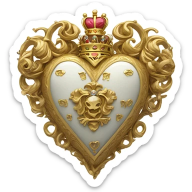 A royal heart sticker