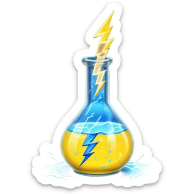 yellow potion and thunder sticker
