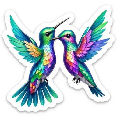 Humming birds sticker