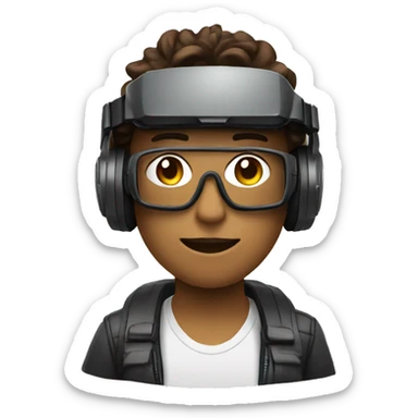 personas con gafas de realidad virtual sticker