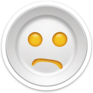 An empty plate with leftovers sticker