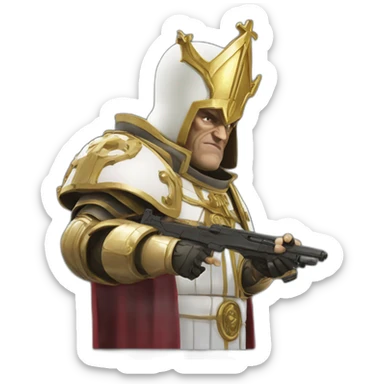 Pope doomguy sticker