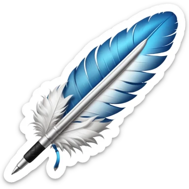 feather pen sticker