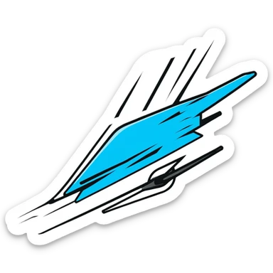 speed blur with wind streaks sticker