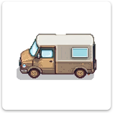 courier truck, side view sticker