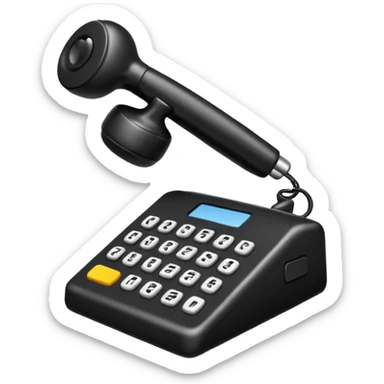 telefono con fondo negro que diga "llamada entrante" sticker