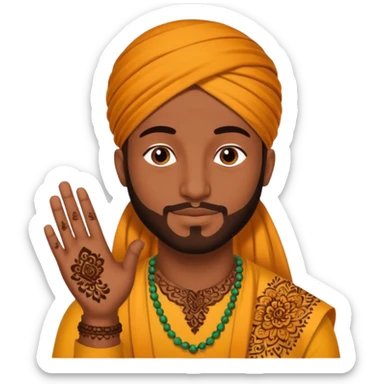 I’m Brian Muslim wearing mehendi  sticker