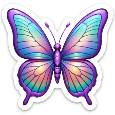 butterfly hair clip sticker