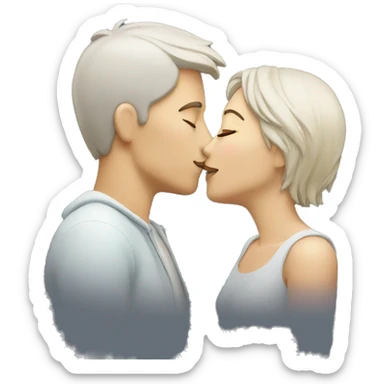 Couple kiss sticker