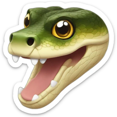 cute snake head sticker