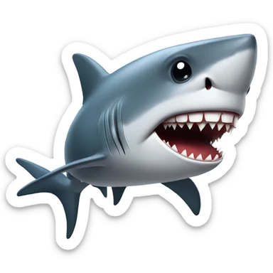 Shark with a top hat😭🔫 sticker