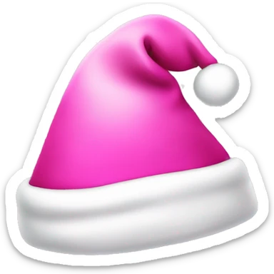  xmas pink santa hat sticker