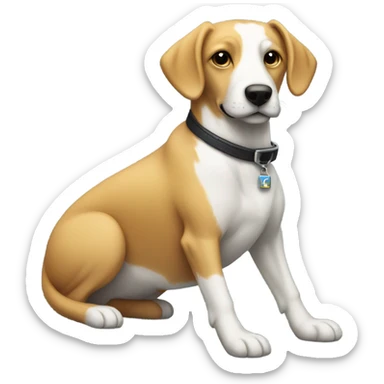 F1 car with dog  sticker