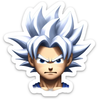Goku ultra instinct powering up sticker