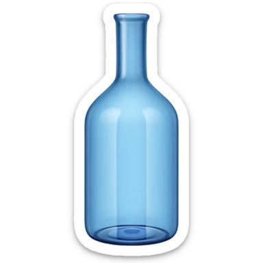 Glass Bottle Vase blue sticker
