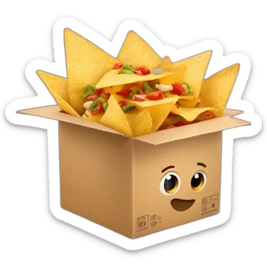 nachos in a box sticker