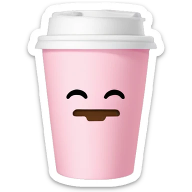 Millennial pink coffee cup to-go sticker