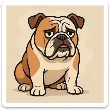 English bulldog  sticker