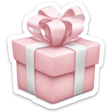 Light pink Christmas gifts under a white Christmas tree  sticker