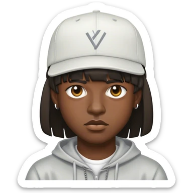 un rapper con la frangia sticker