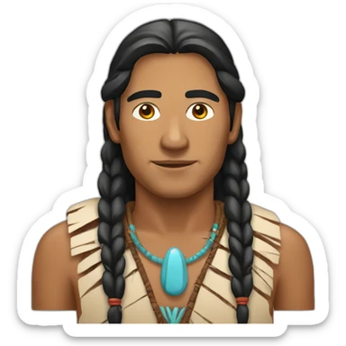 native american man sticker