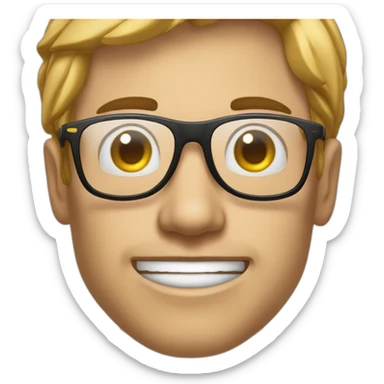 Un homme avec des lunette de soleil qui fait un doigts d'honneur sticker