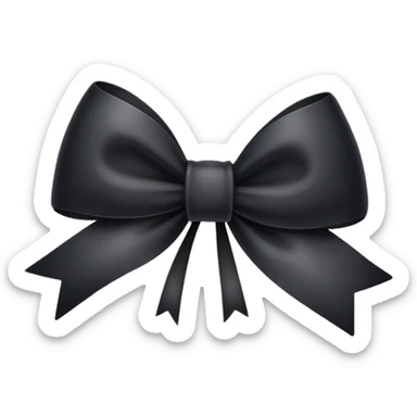 Black bow  sticker