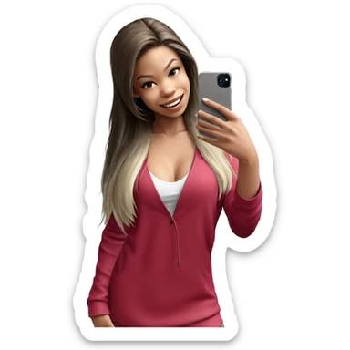 selfie of smiling girl sticker