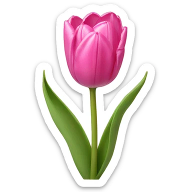 Pink tulips with a bow sticker