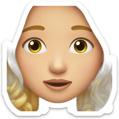 a girl getting her cheeks squeezed sticker