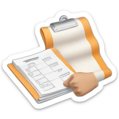 muscle arm holding checklist sticker