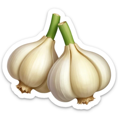 two garlic 45 degrees sticker