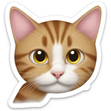 A cat biting another cat's ear lobe sticker