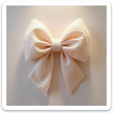 fluffy bow, realistic texture, gentle lighting sticker