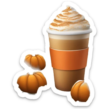 pumpkin spice latte in a pumpkin patch  sticker