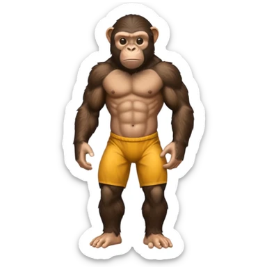 chimpanzee full body sticker