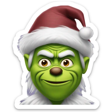 maroon grinch sticker