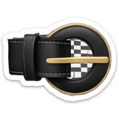 Black Checkered LV Buckle Belt sticker