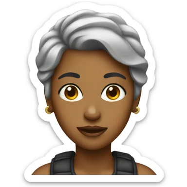 Female artist sticker