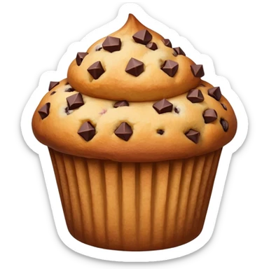 muffin with chocolate chips sticker