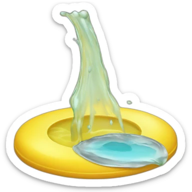 Disque de liquide jaune sticker