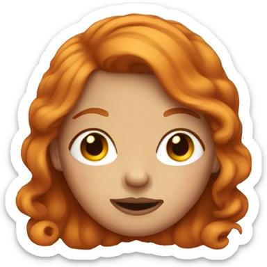 ginger girl with nose rings sticker