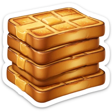 french toast sticks, golden brown, stacked, appetizing sticker
